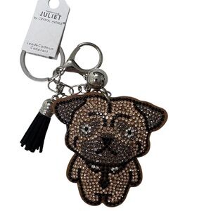 Crystal Pug Keychain by Crystal Avenue NWT